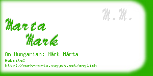 marta mark business card
